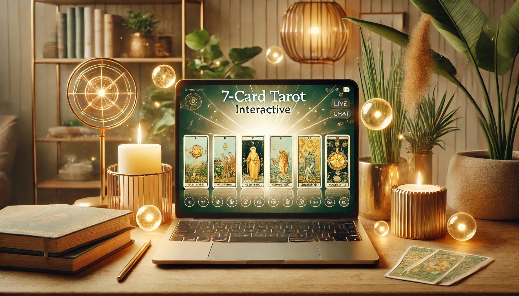 7 card tarot reading free with interactive platform Esmeralda.chat