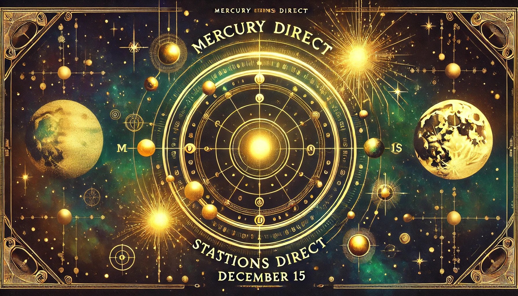 Mercury Stations Direct (December 15) December zodiac insights 2024 an article by Esmeralda.chat