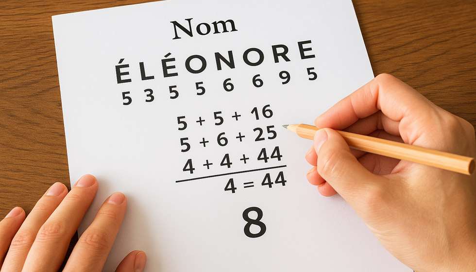 Tableau illustré des significations des nombres de 1 à 9