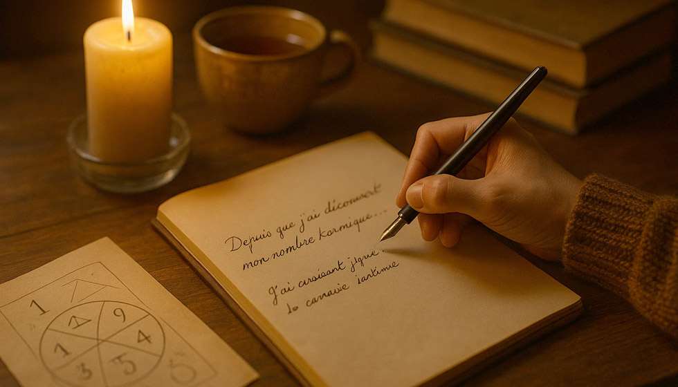 Portraits de personnes méditatives avec citations inspirantes en fond.