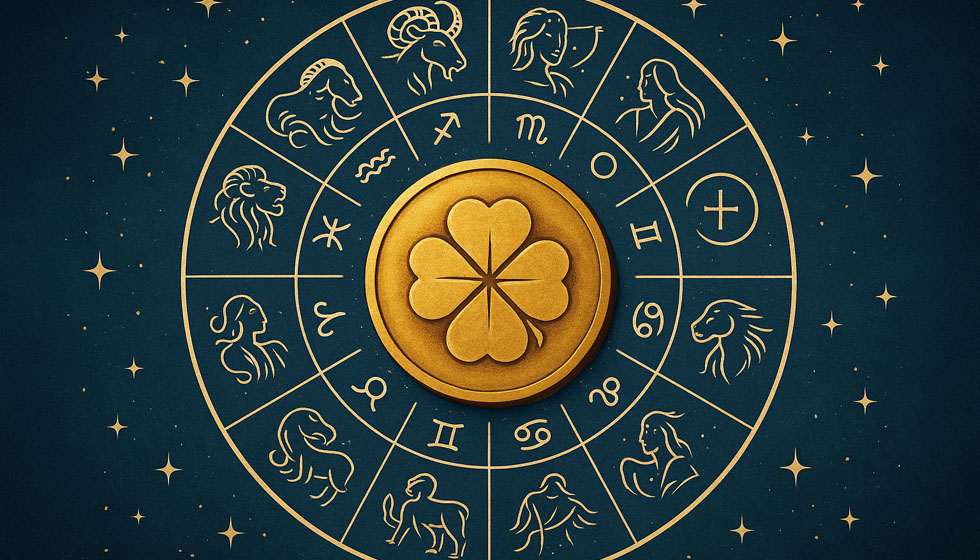 Illustration symbolique du point de fortune en thème astrologique