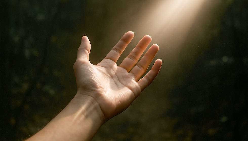 Personne marchant seule dans une forêt au petit matin, symbolisant la transition entre deux cycles de vie