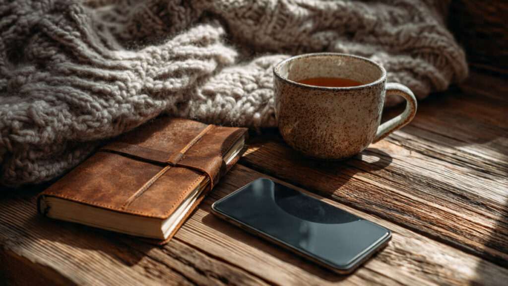 Survival kit for technological glitches February 2026 including journal and tea