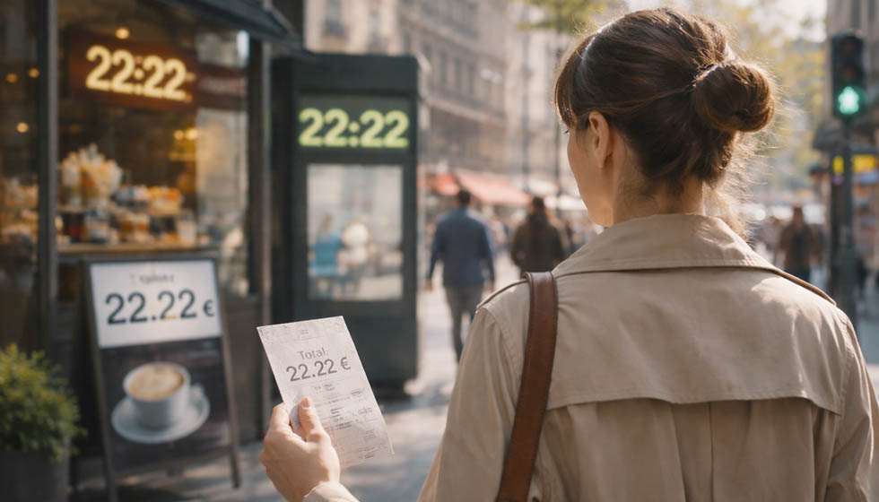 personne remarquant plusieurs fois le même nombre dans un environnement urbain