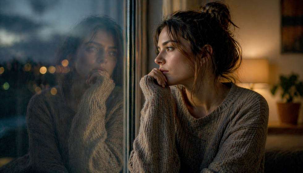 personne hésitant entre intuition et peur dans une relation