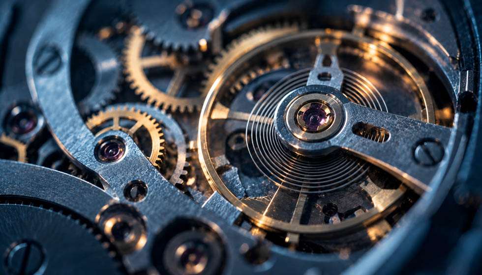 Mécanisme d'horloge évoquant la répétition des réveils nocturnes et les cycles du sommeil